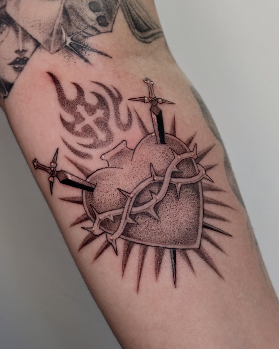 Tattoo by @tattoo.olive — blackwork, illustrative