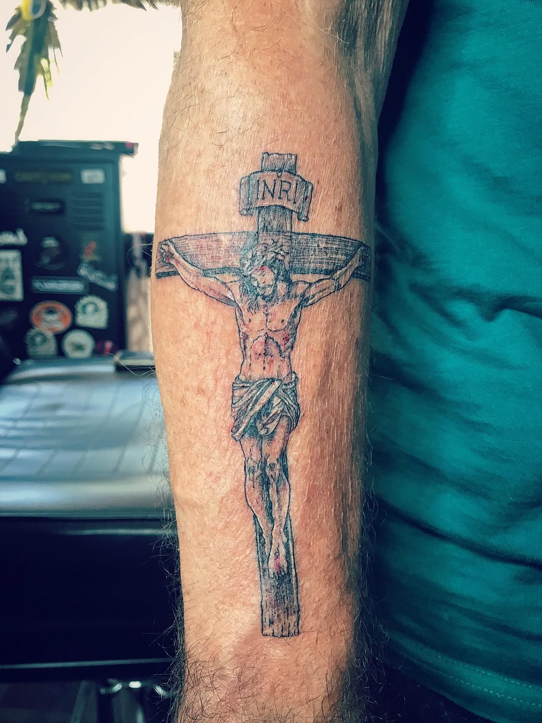 Tattoo by @mossquitotatt — black_and_grey, realism