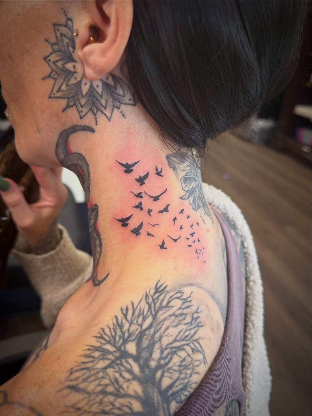 Tattoo by @massakremikeytattoos — black_and_grey