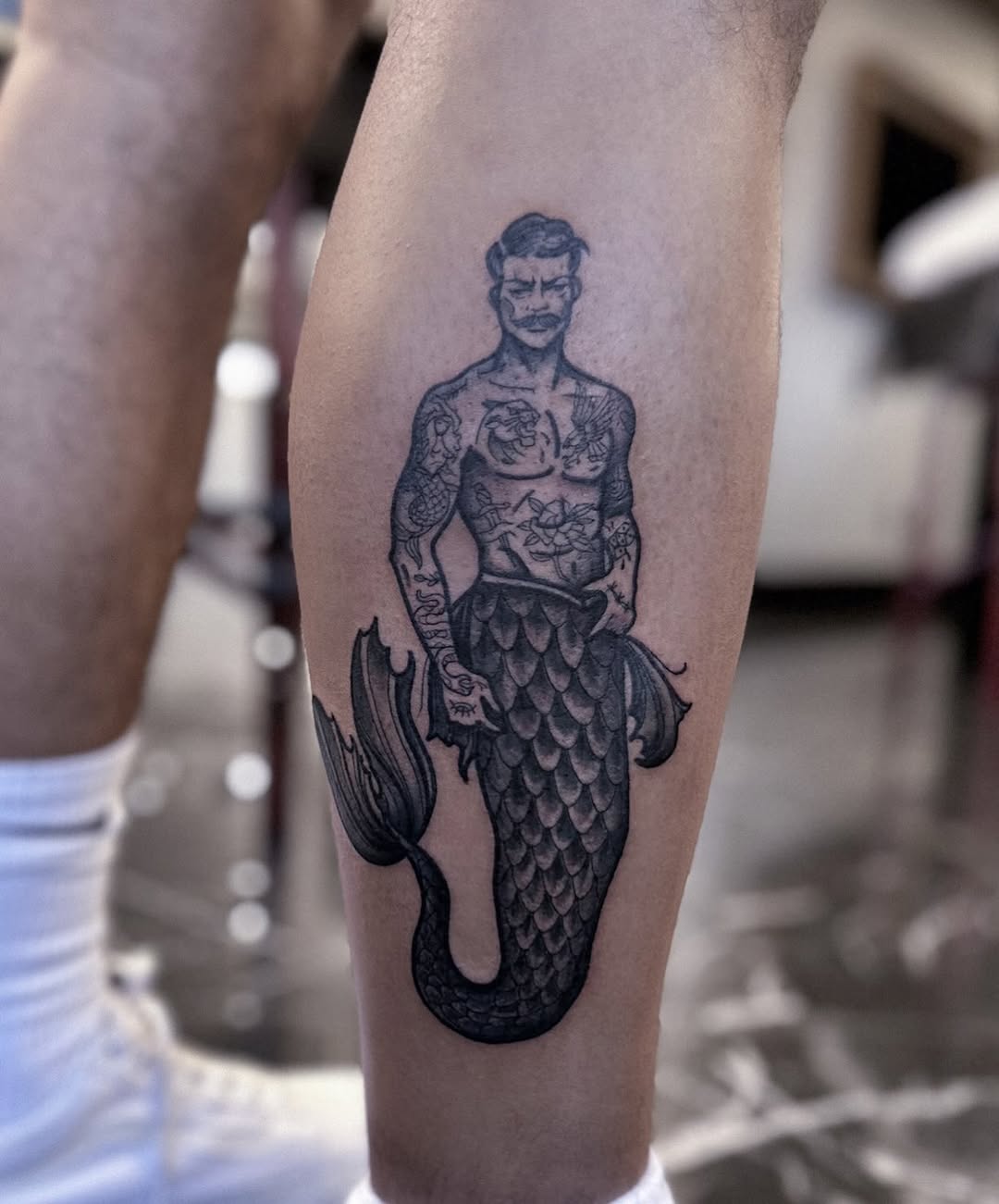 Tattoo by @elvira_savchuk — black_and_grey