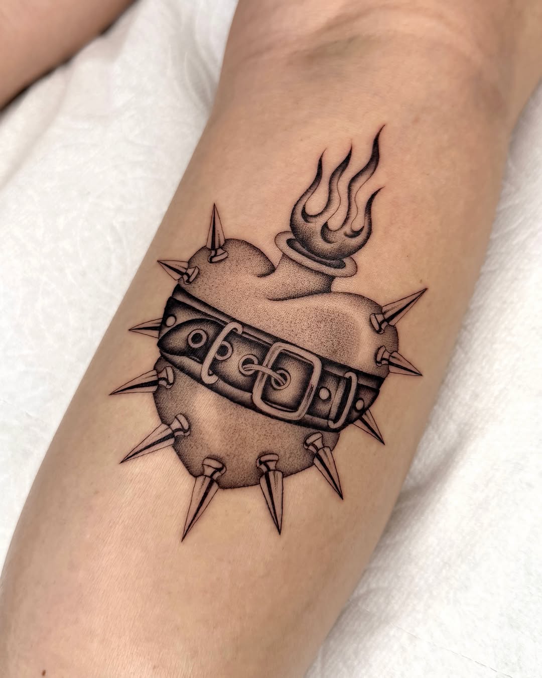 Tattoo by @tattedbypoison — illustrative, black_and_grey