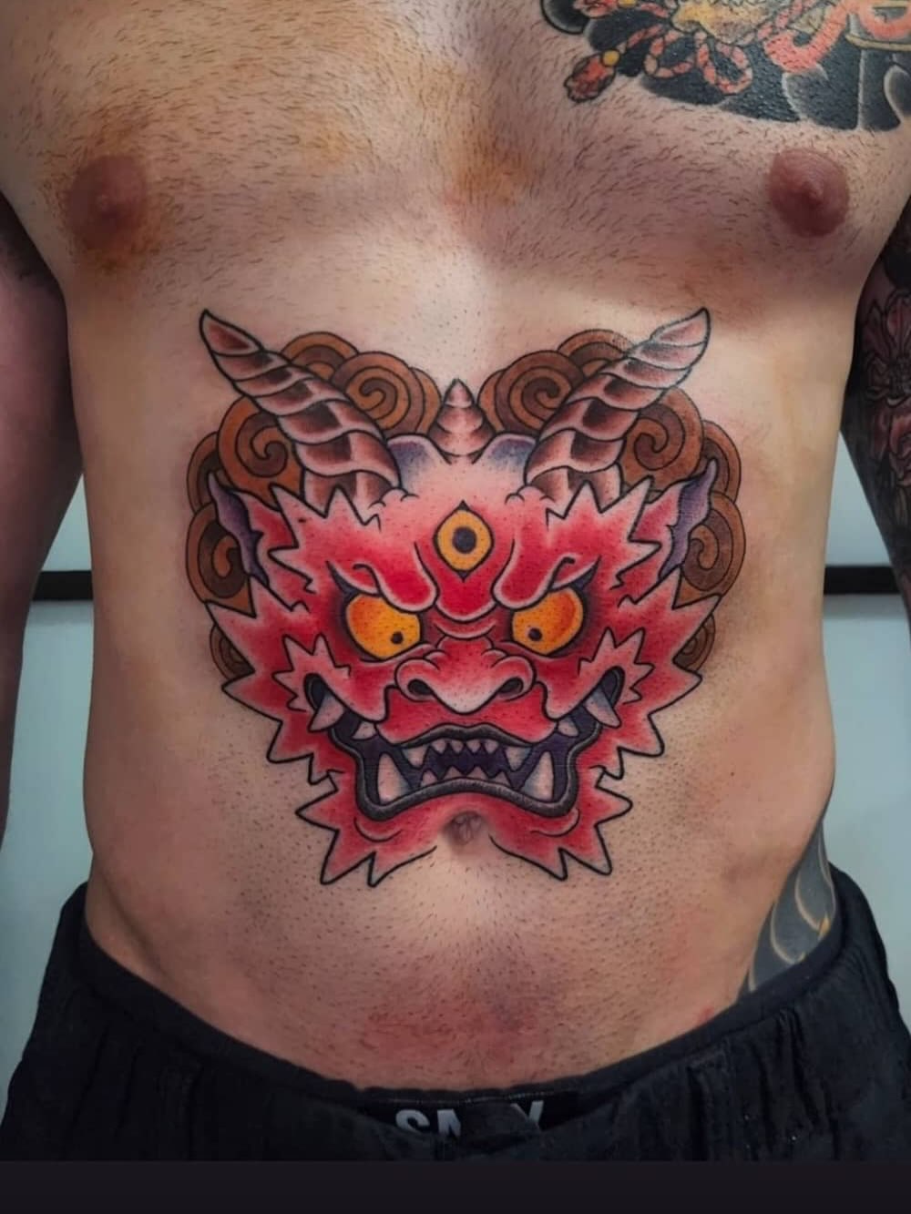 Tattoo by @dripping_moustache — japanese_irezumi, neo_traditional