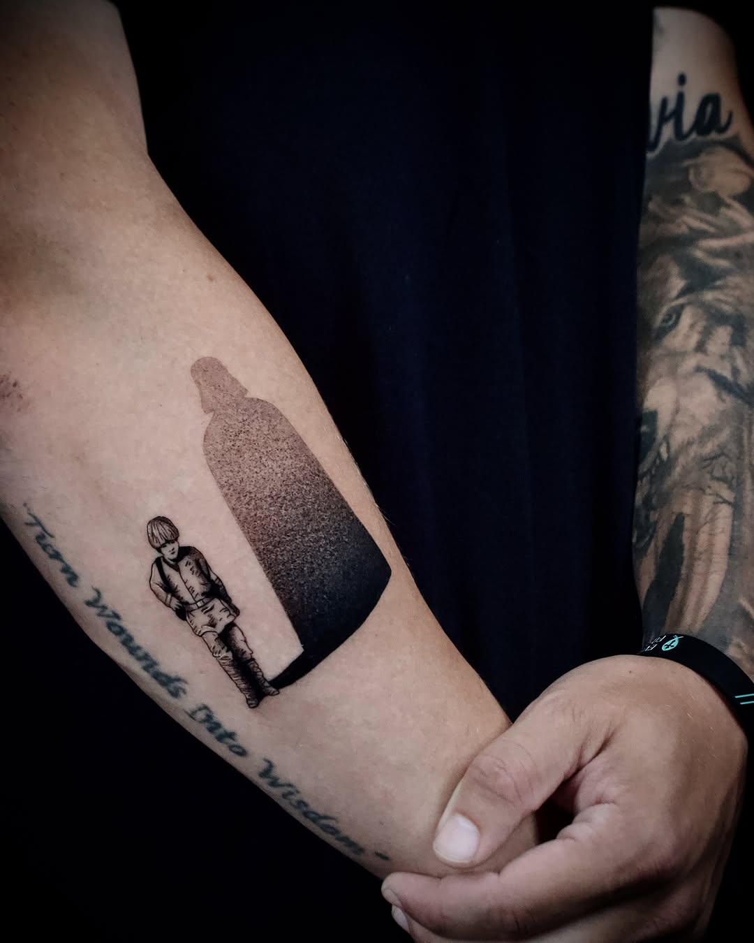 Tattoo by @kan.artistt — black_and_grey