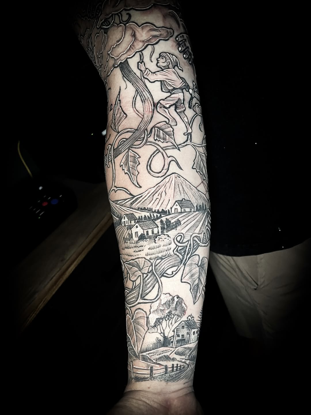 Tattoo by @lilferntattoo — black_and_grey