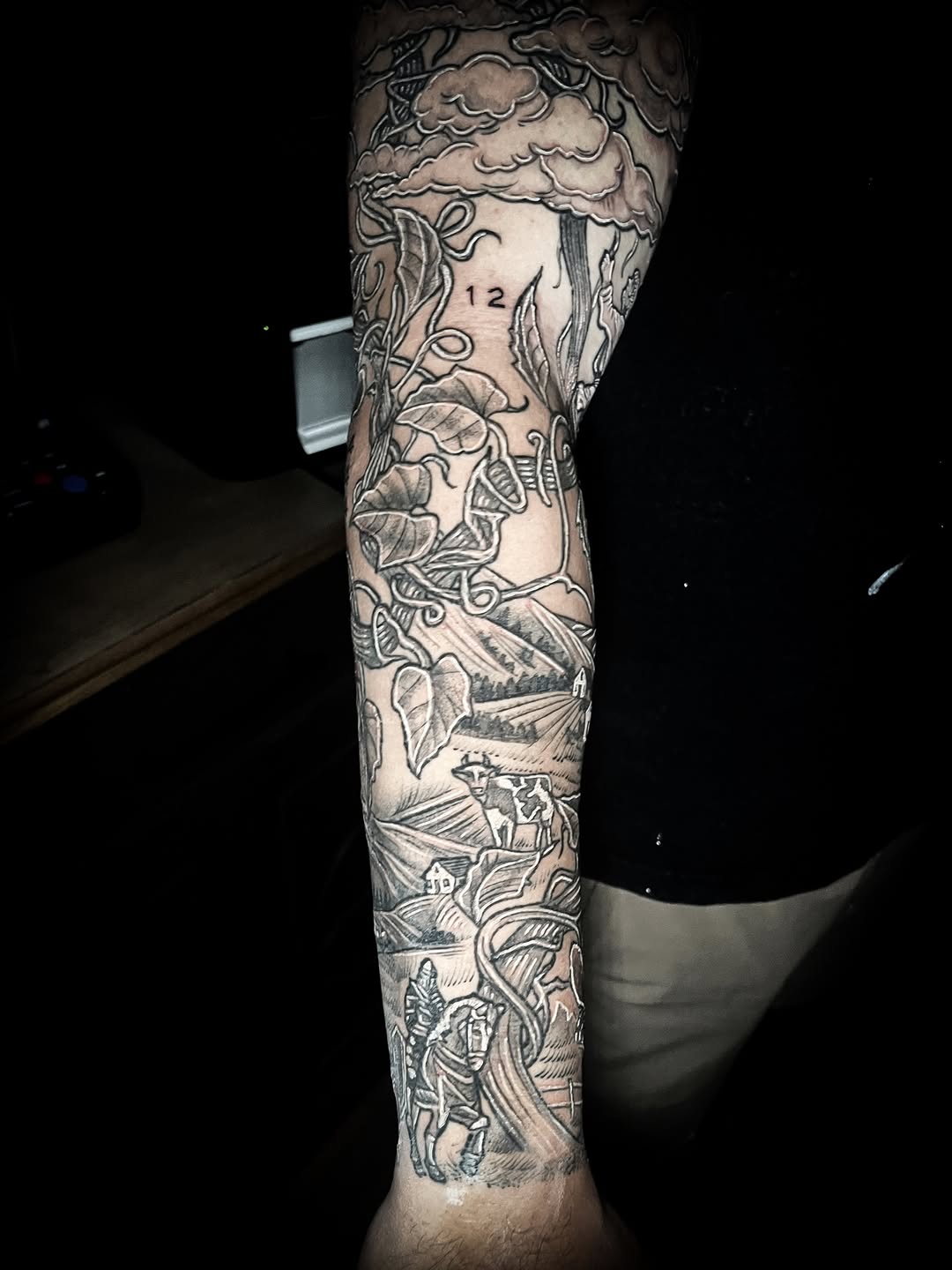 Tattoo by @lilferntattoo — black_and_grey