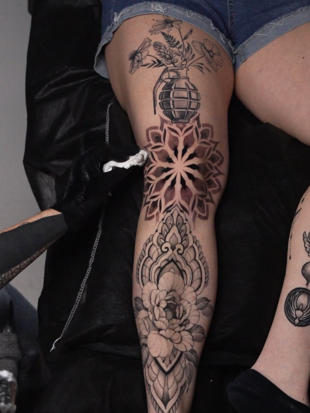 Tattoo by @d.vancasso.ink — illustrative, black_and_grey