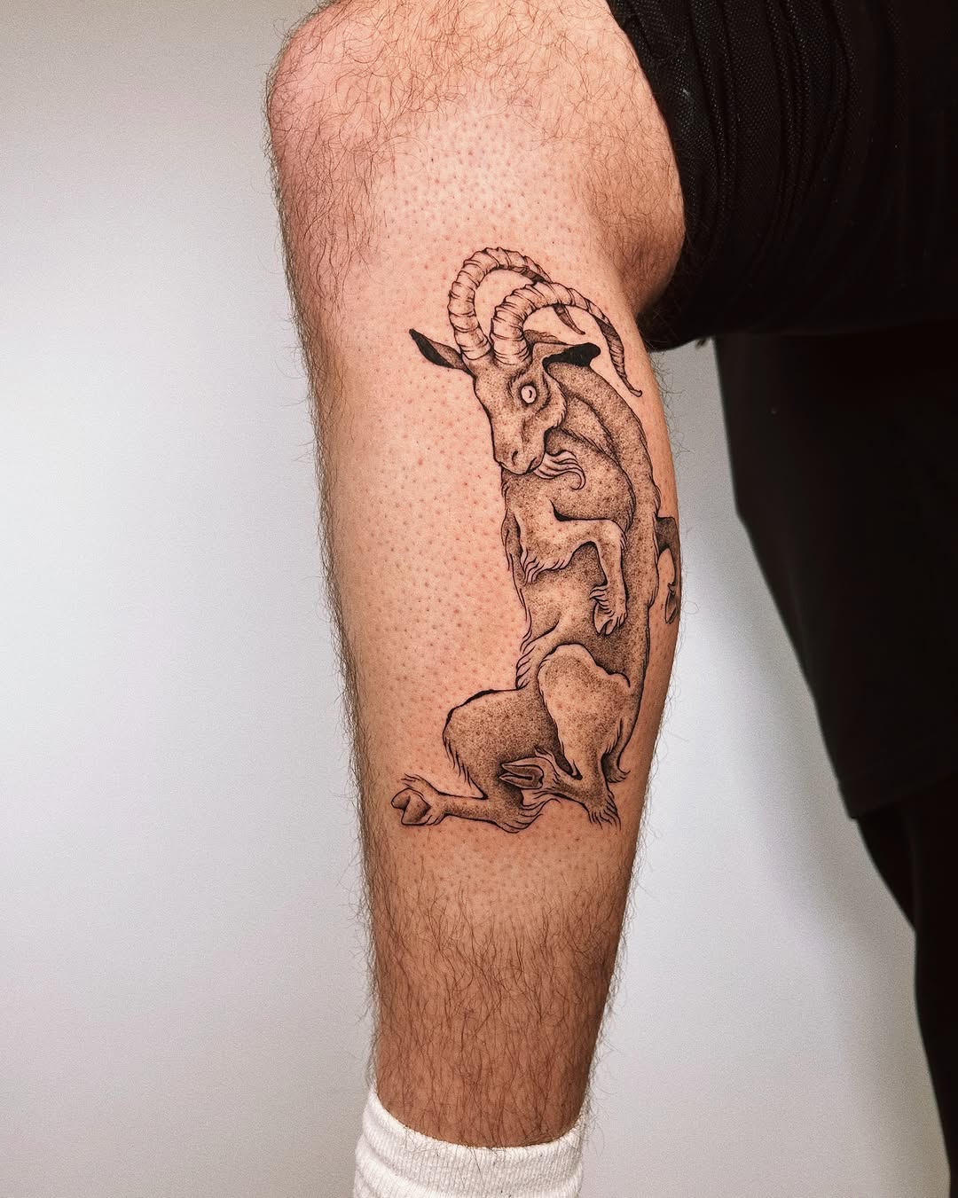 Tattoo by @ibuylemurs — black_and_grey, illustrative