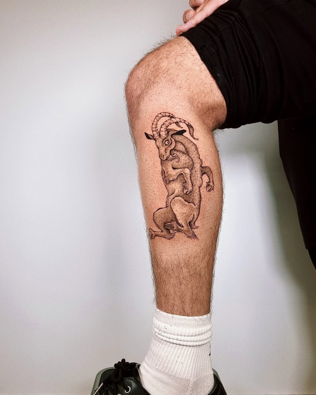 Tattoo by @ibuylemurs — black_and_grey, illustrative