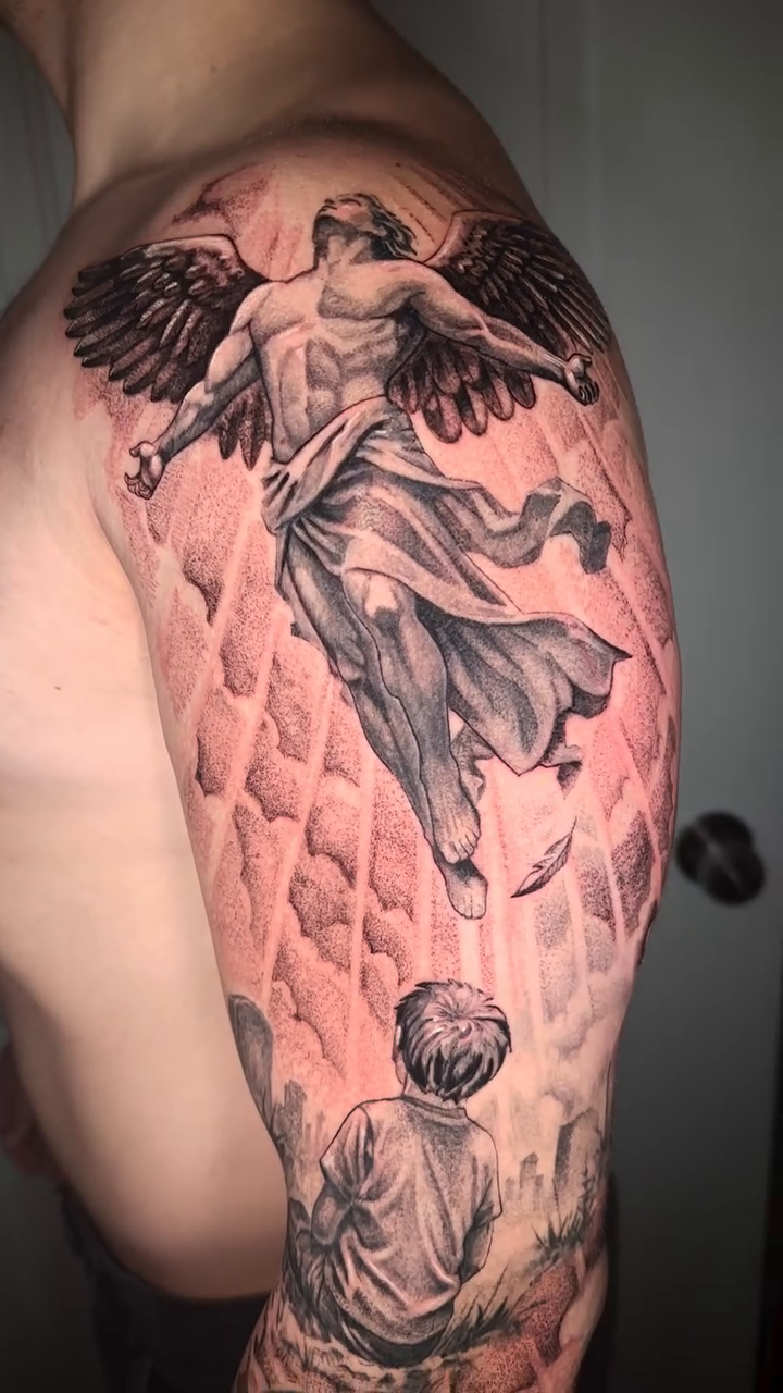 Tattoo by @gunnarquispe β realism, black_and_grey