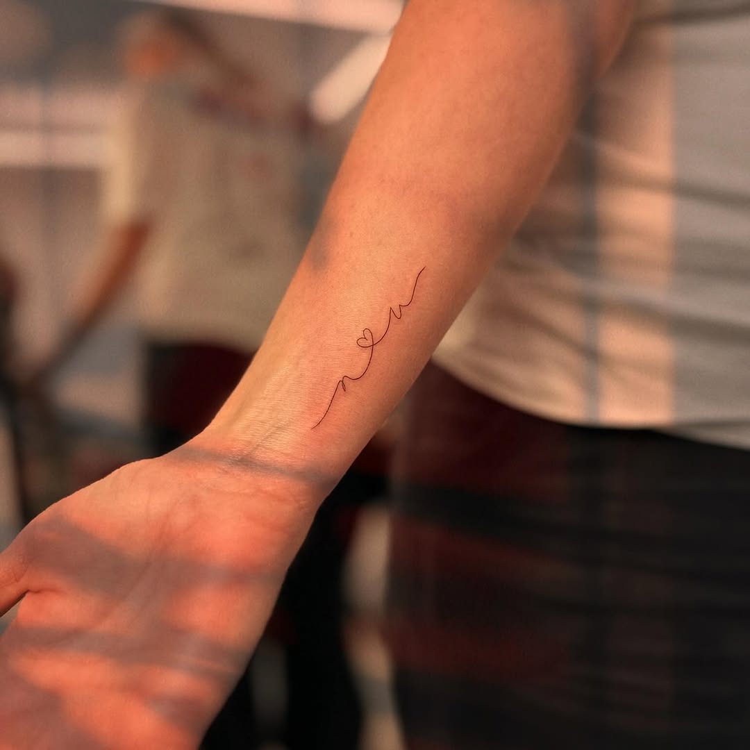 Tattoo by @ellie_tatts β fine_line, lettering_script