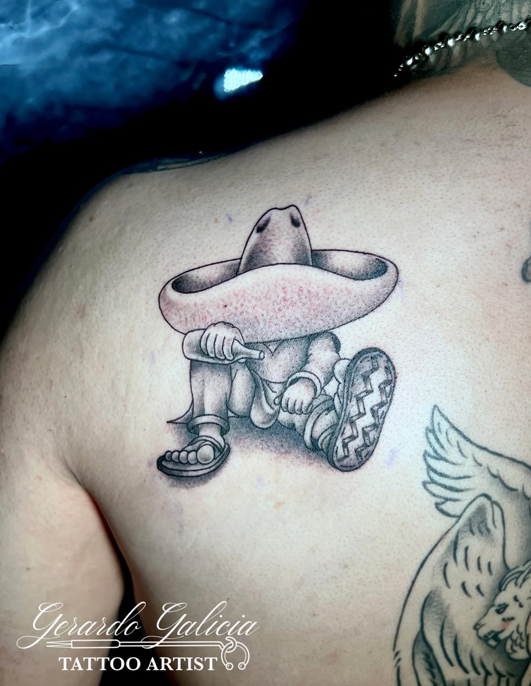 Tattoo by @galiciaink — black_and_grey