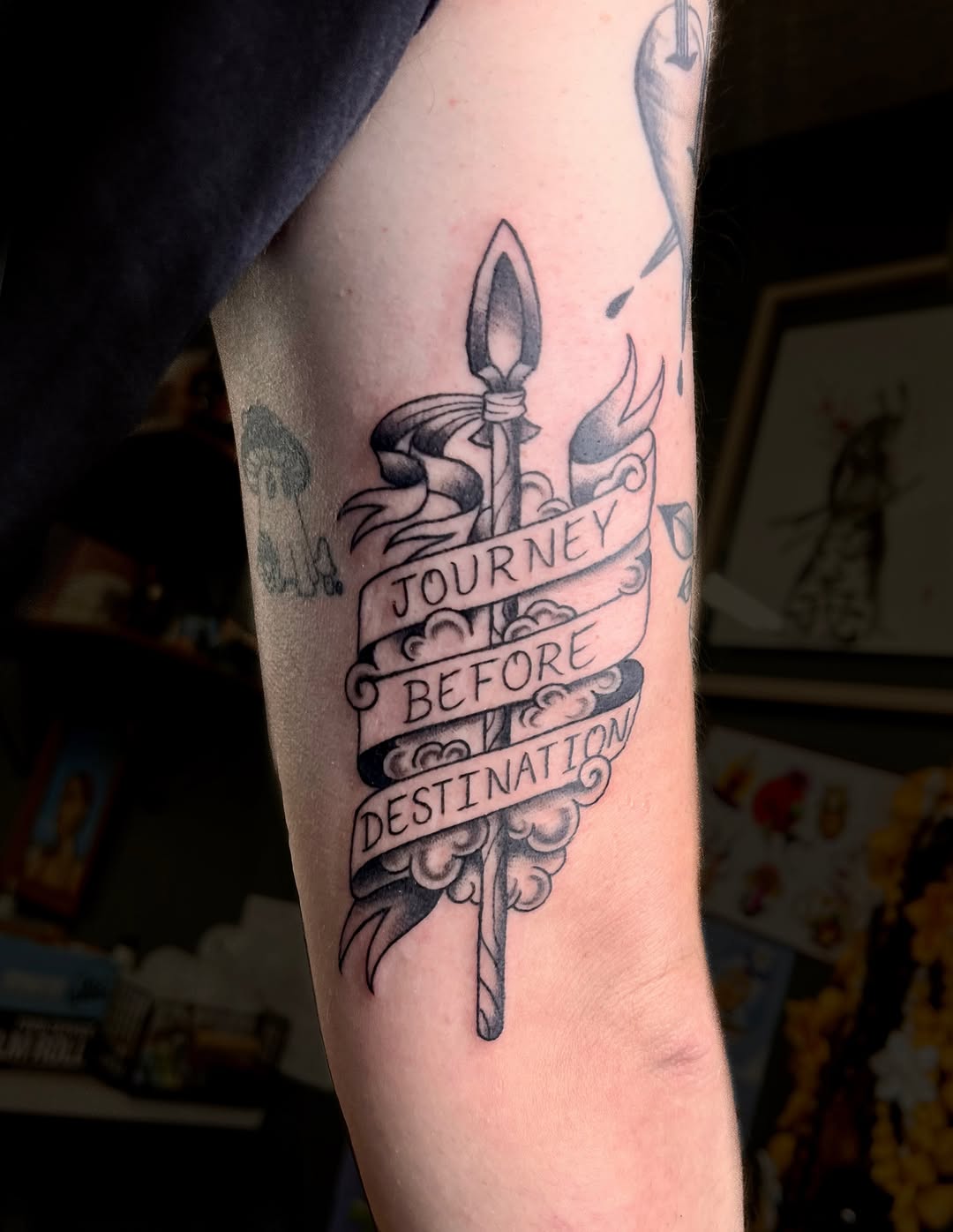 Tattoo by @changofett_tattoos — lettering_script