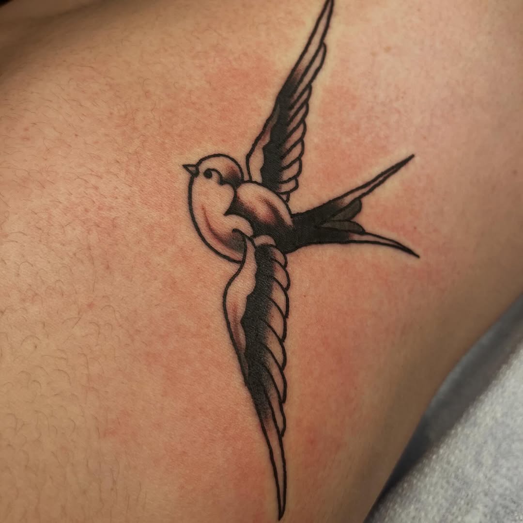 Tattoo by @griffintheflesh — american_traditional, black_and_grey
