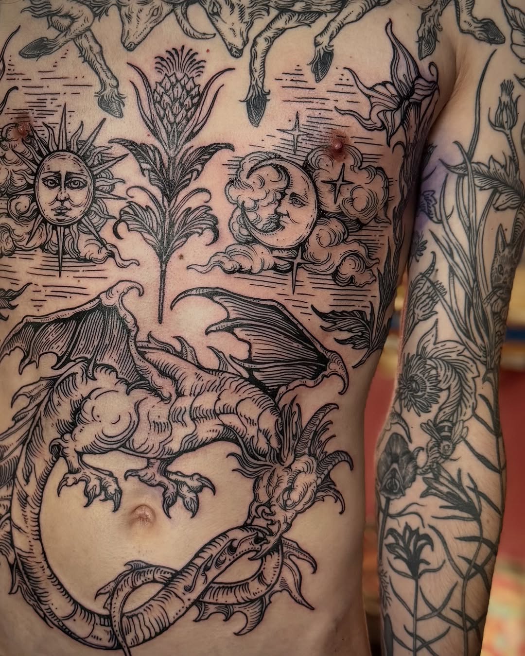 Tattoo by @racheltruskotattoos β illustrative, black_and_grey