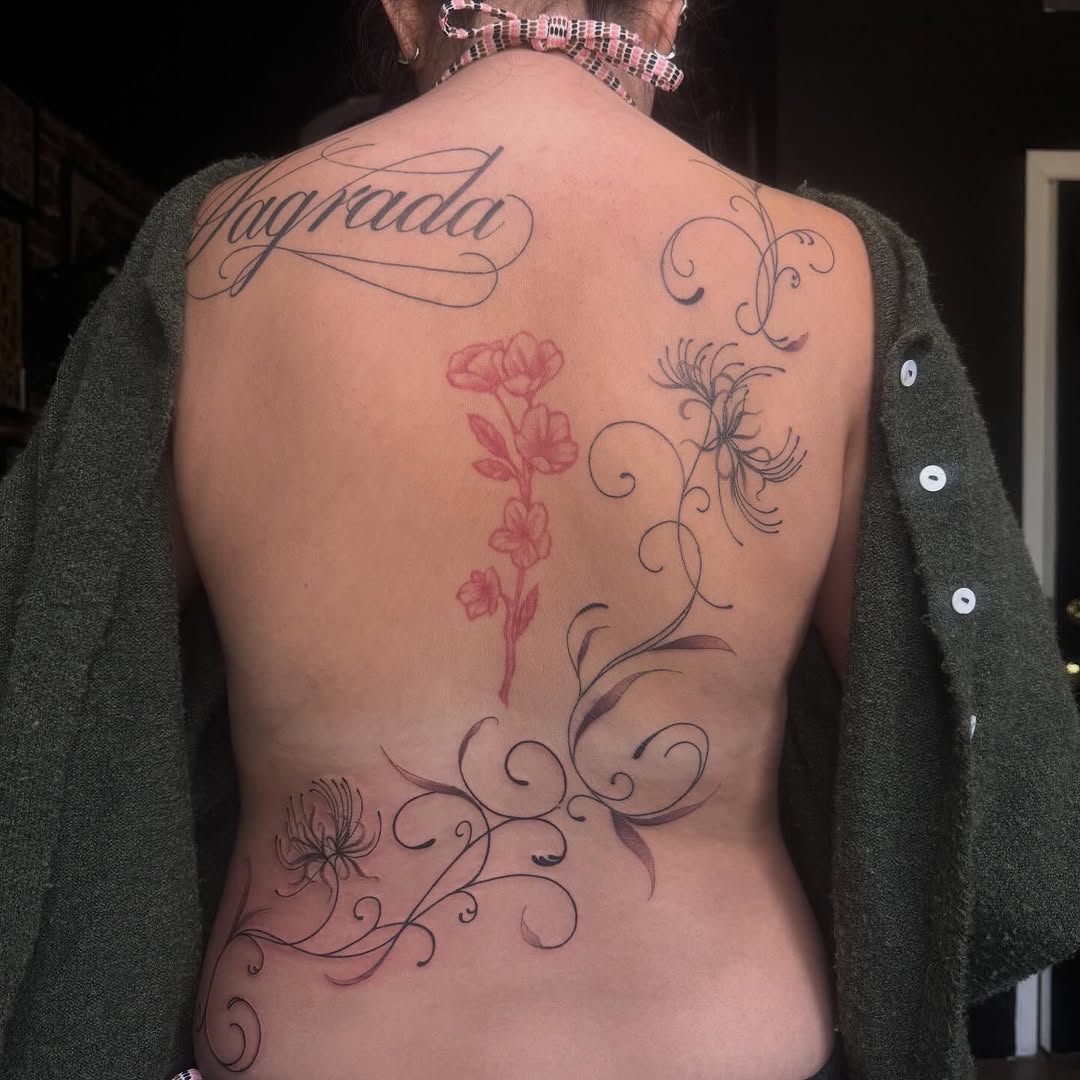 Tattoo by @mikailastattoos — lettering_script