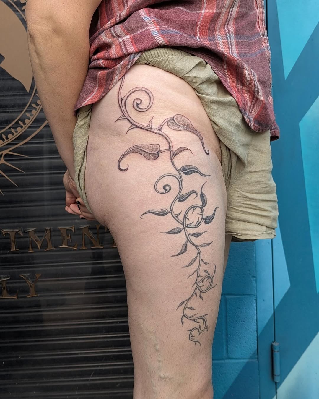 Tattoo by @sluggybunny — illustrative, black_and_grey