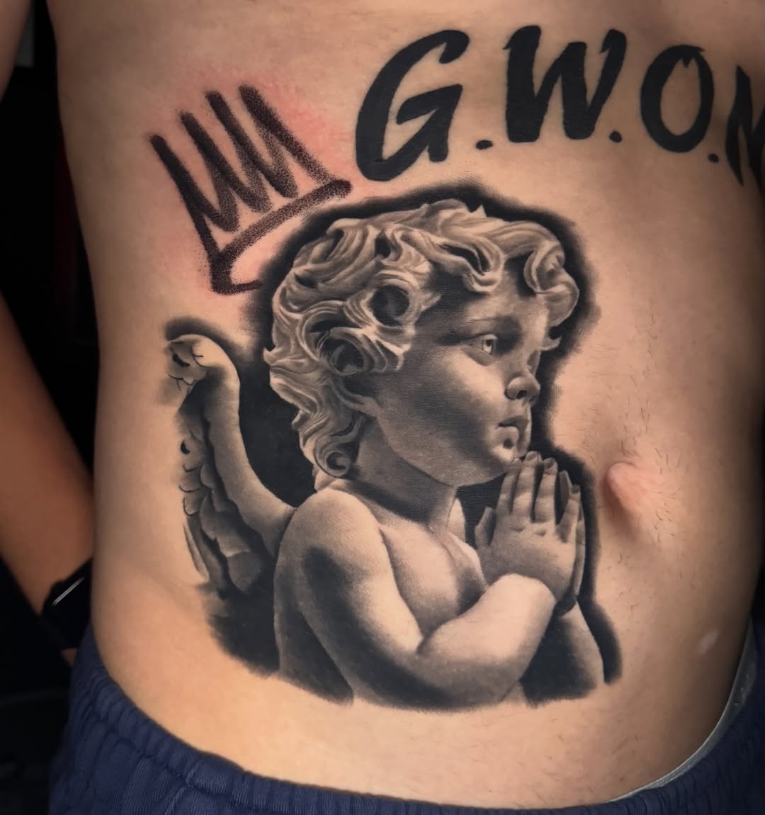 Tattoo by @truly.gloomyink โ realism, black_and_grey