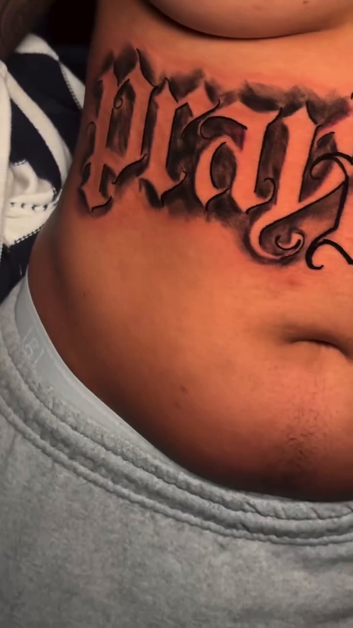 Tattoo by @tattoosxd__ — lettering_script, black_and_grey