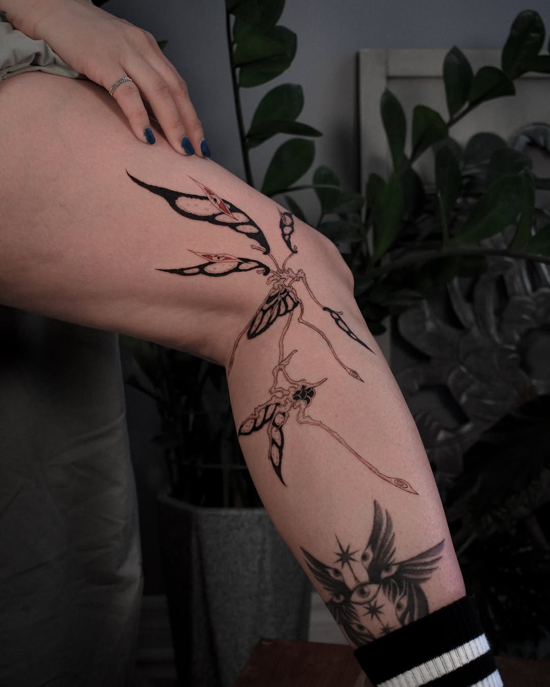 Tattoo by @purpleturtl3.ink — fine_line, blackwork