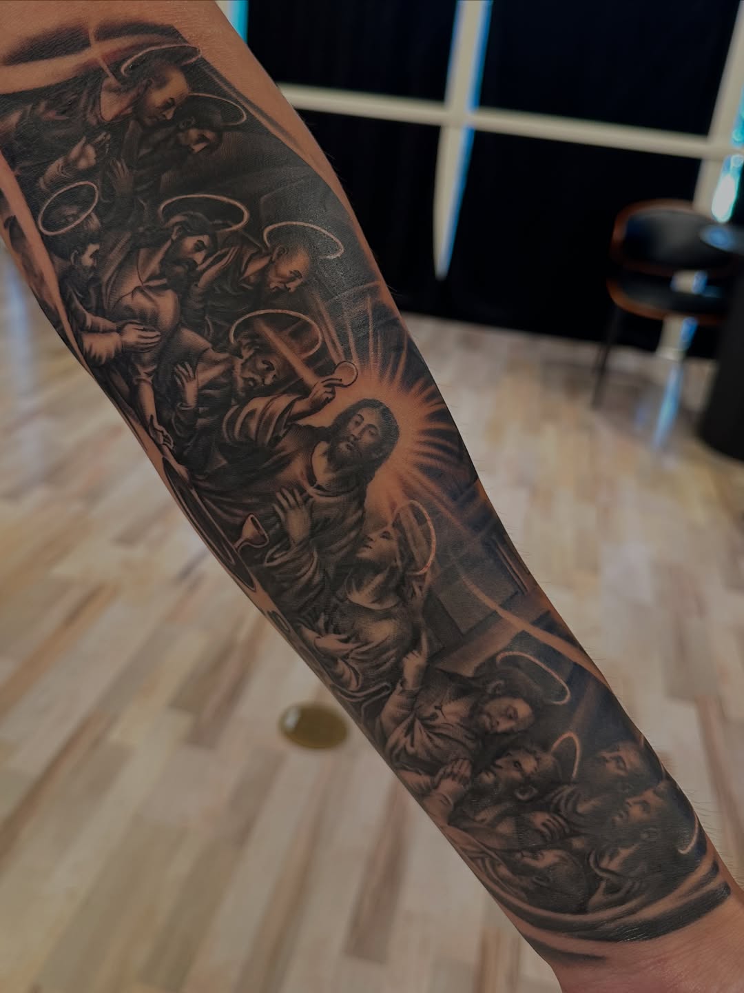 Tattoo by @jonstattoos — realism, black_and_grey