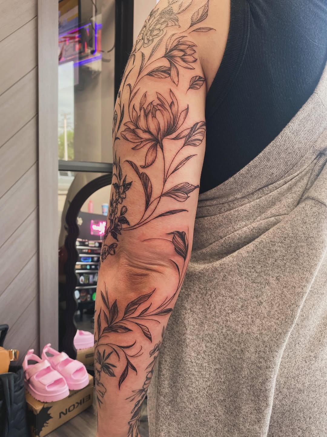 Tattoo by @wariospeedwagon — fine_line, black_and_grey