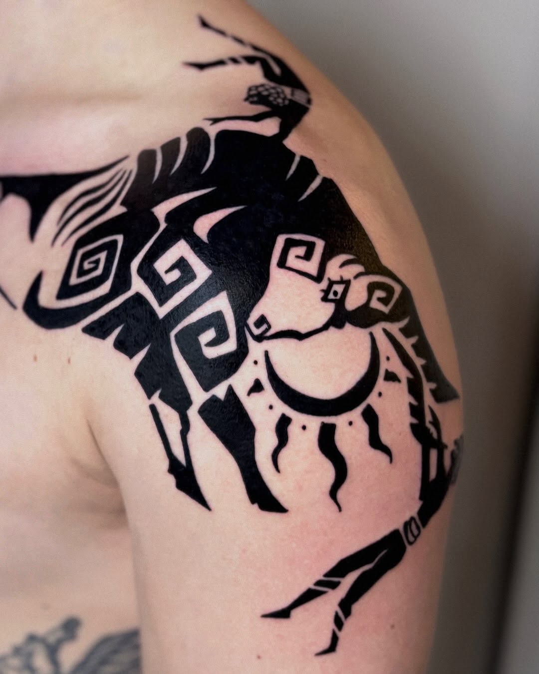 Tattoo by @unsaintlytattoo — blackwork