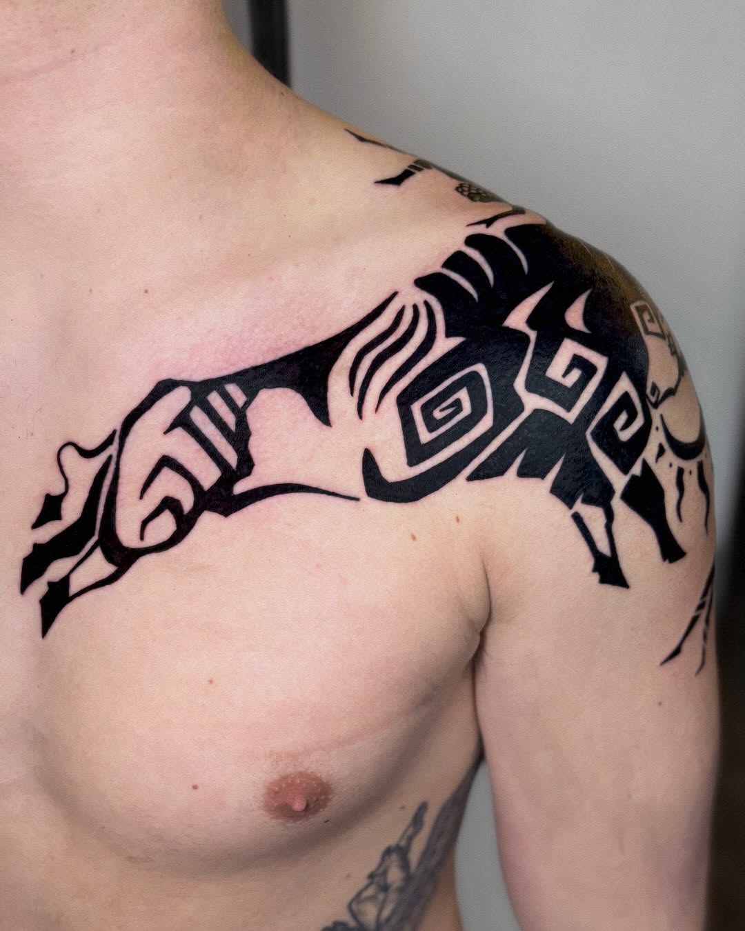 Tattoo by @unsaintlytattoo — blackwork