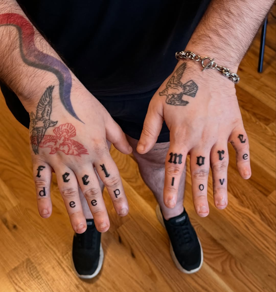 Tattoo by @isthepainok — lettering_script, blackwork