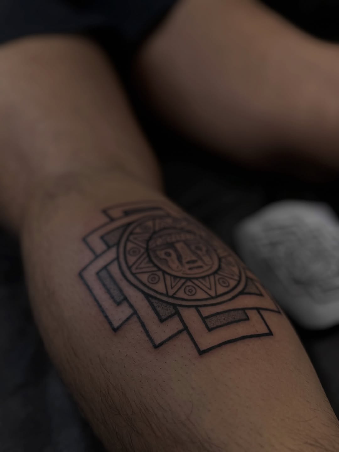 Tattoo by @annakarelina.tattoo — geometric, black_and_grey