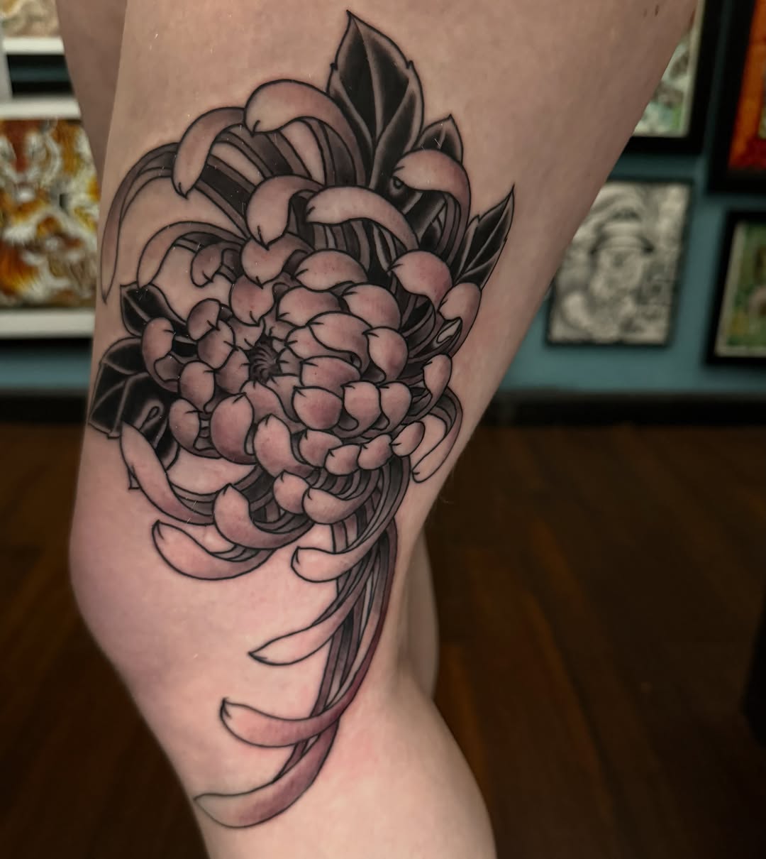 Tattoo by @andrewmammoth — japanese_irezumi, black_and_grey