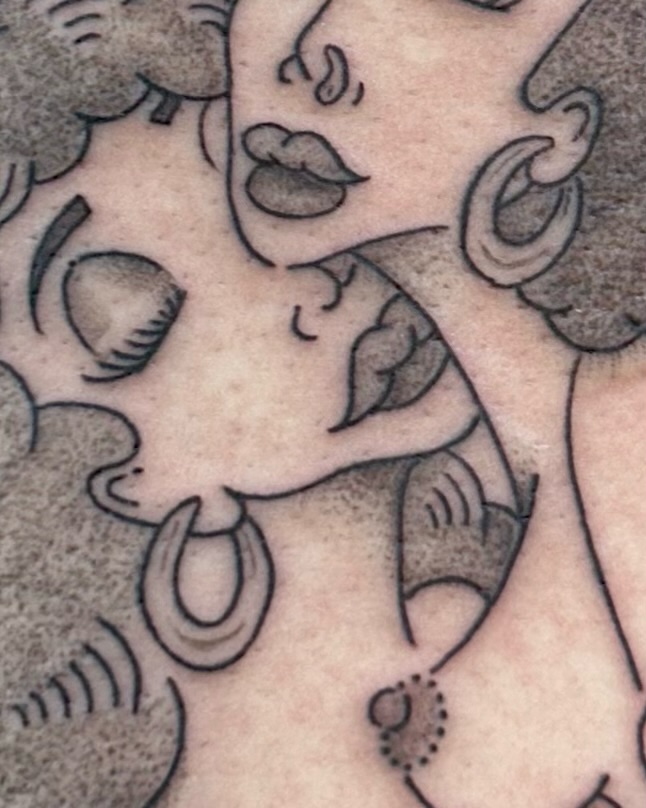 Tattoo by @scratch.witch — chicano, black_and_grey