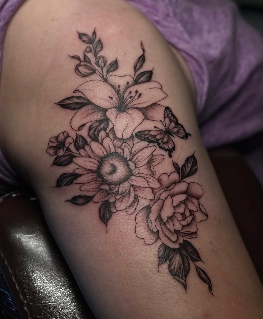 Tattoo by @cvssandra.art — black_and_grey, realism