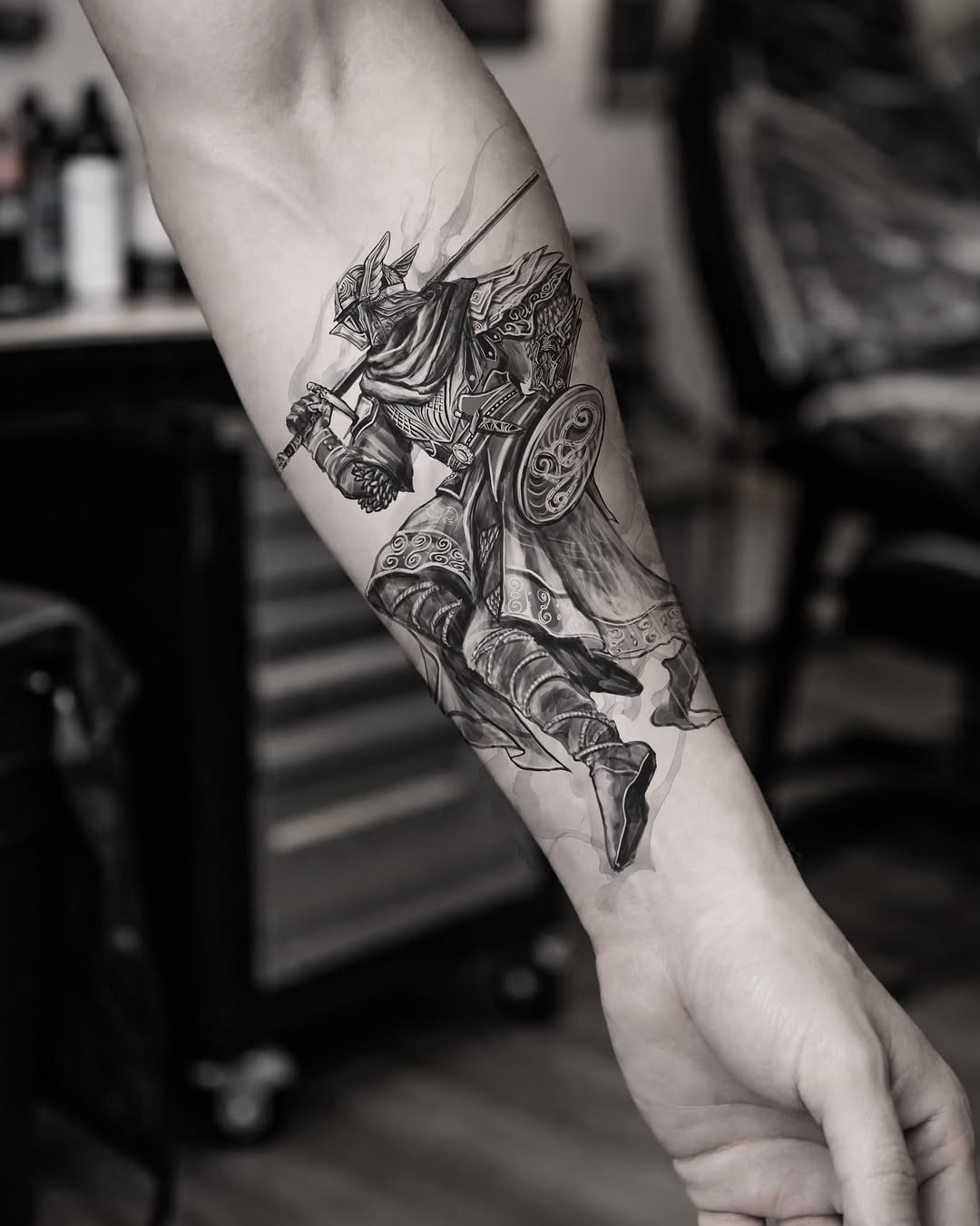Tattoo by @la13va_tear โ realism, black_and_grey