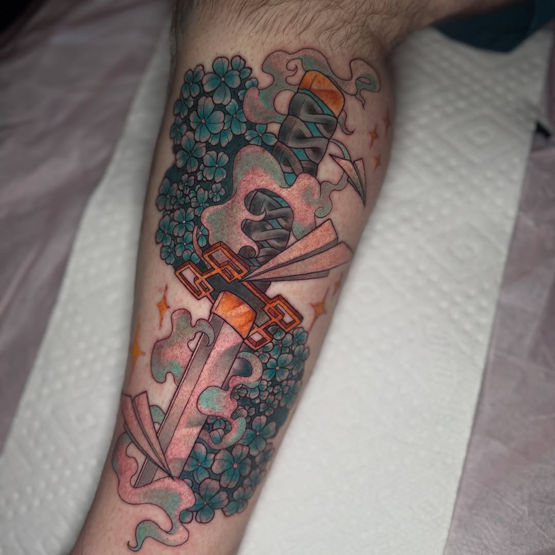 Tattoo by @sinful.tatts — neo_traditional, anime