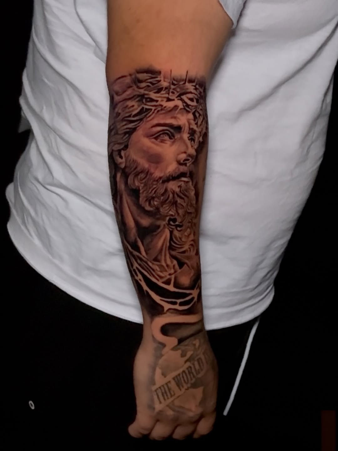 Tattoo by @aztec_tatt — realism, black_and_grey