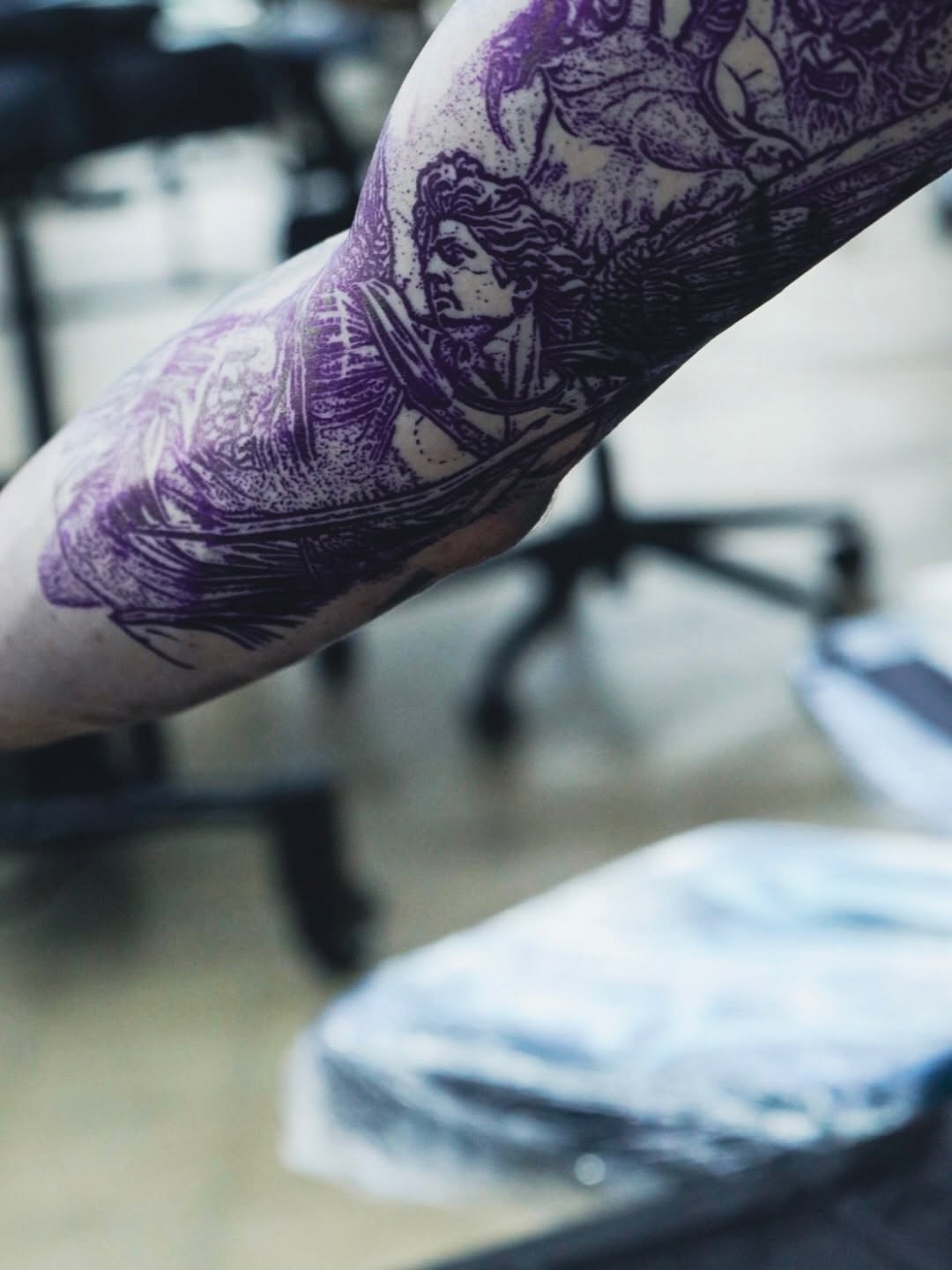 Tattoo by @tylerbowlingtattoos — blackwork, illustrative