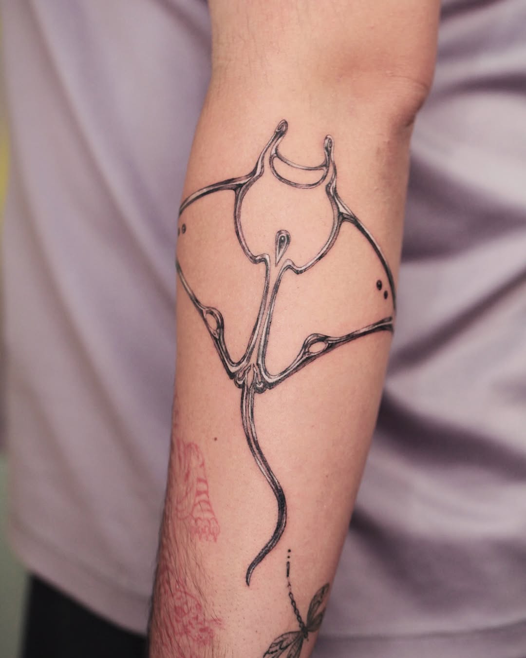 Tattoo by @yeon.ink — fine_line, black_and_grey