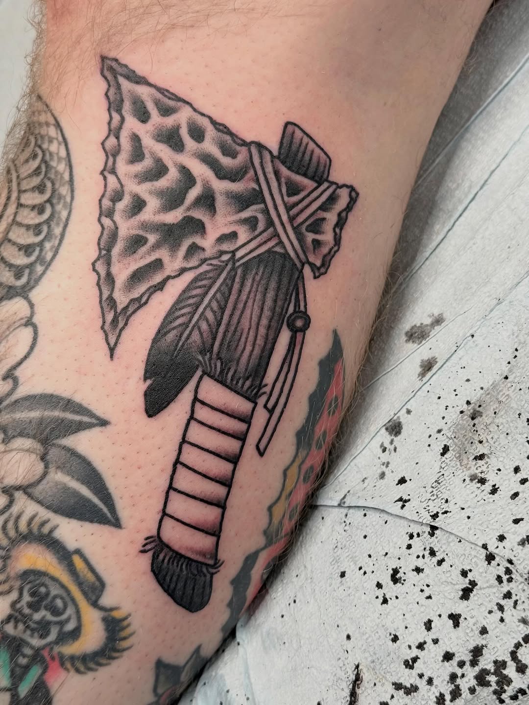 Tattoo by @rosskjones — illustrative, black_and_grey
