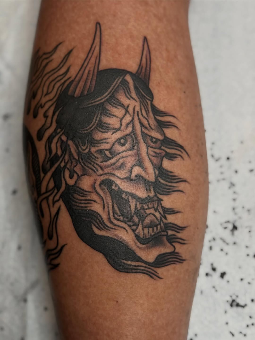 Tattoo by @rosskjones — japanese_irezumi, black_and_grey