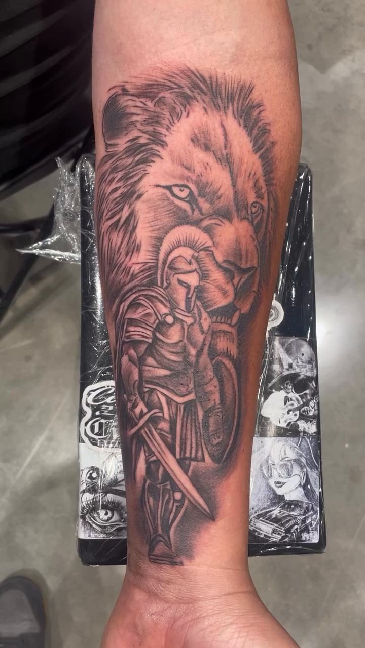 Tattoo by @rob_g_tattoos — black_and_grey, realism