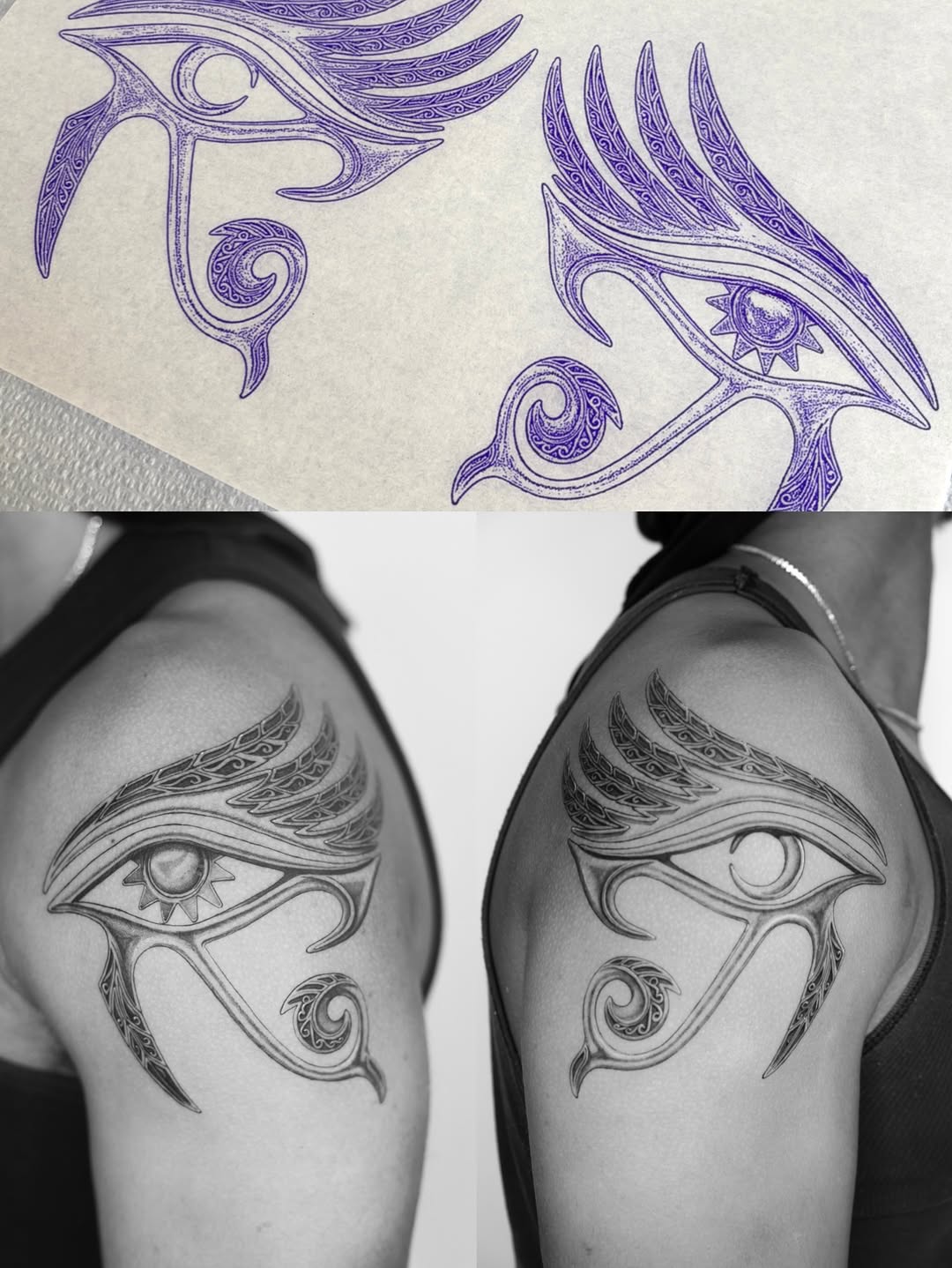 Tattoo by @tahinos.tattoo โ black_and_grey, ornamental