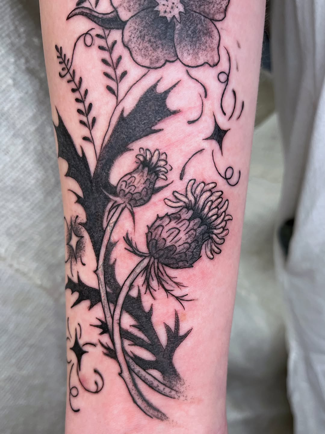 Tattoo by @maris_hare — black_and_grey