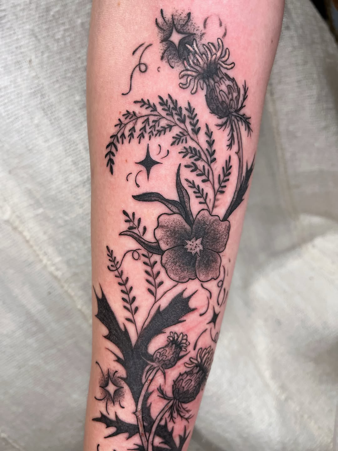 Tattoo by @maris_hare — black_and_grey