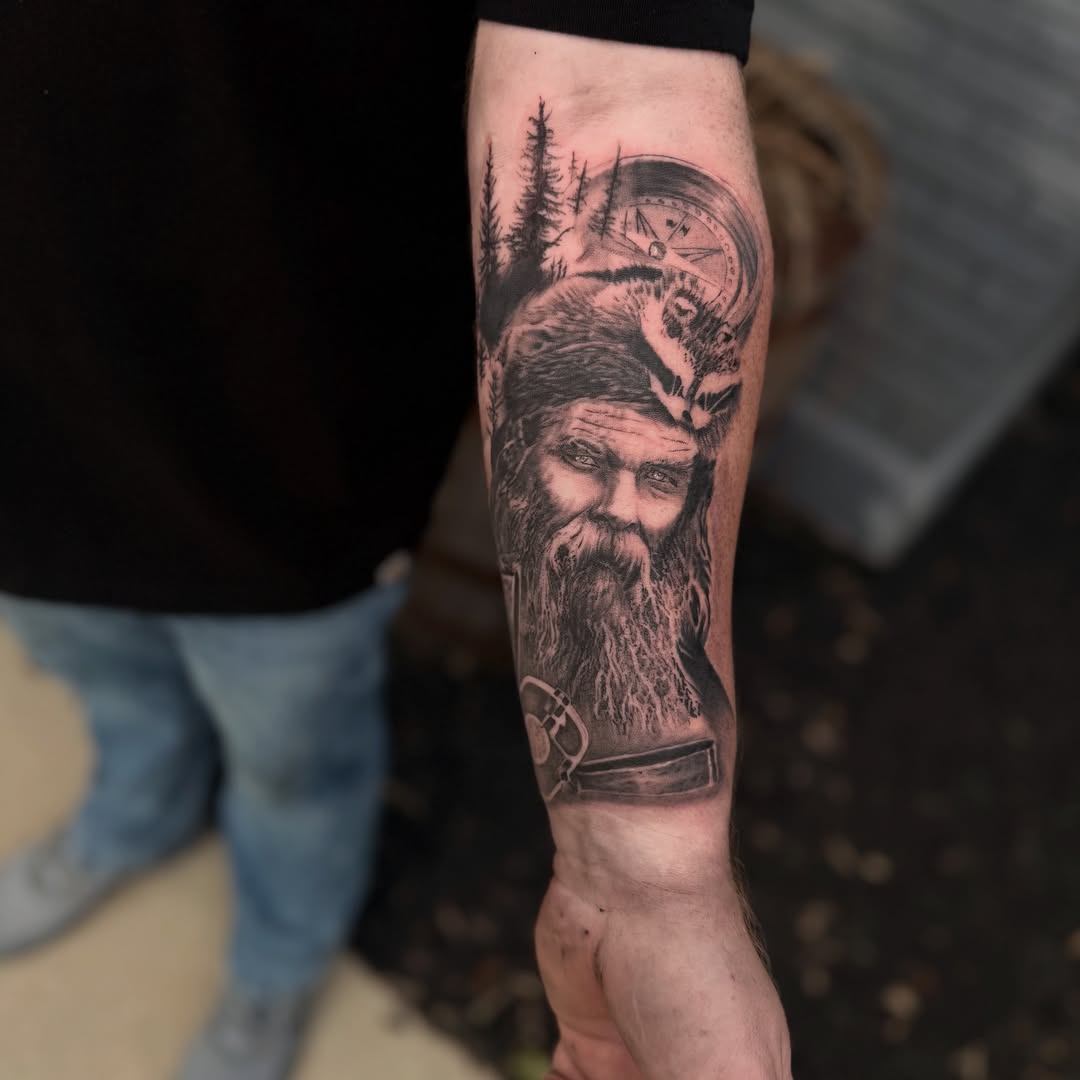 Tattoo by @mileshaysmith_ttt — realism, black_and_grey