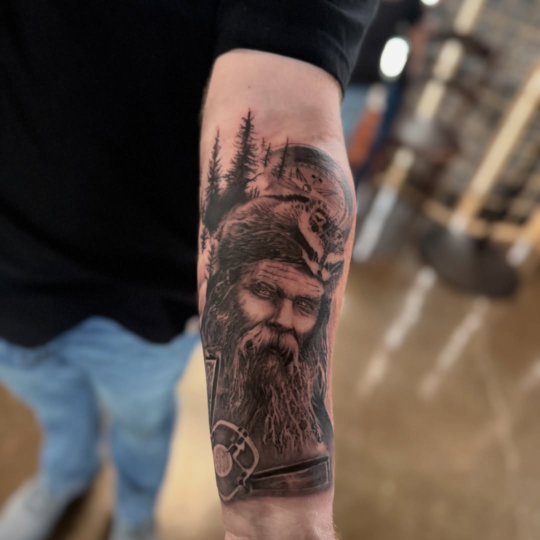 Tattoo by @mileshaysmith_ttt — realism, black_and_grey
