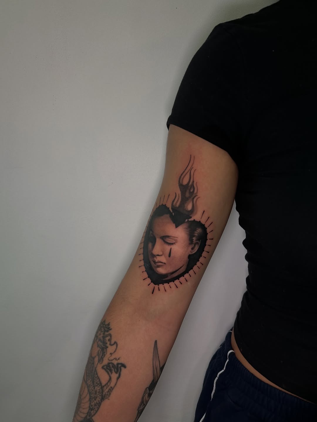 Tattoo by @dirtydianna_tatts โ black_and_grey, realism