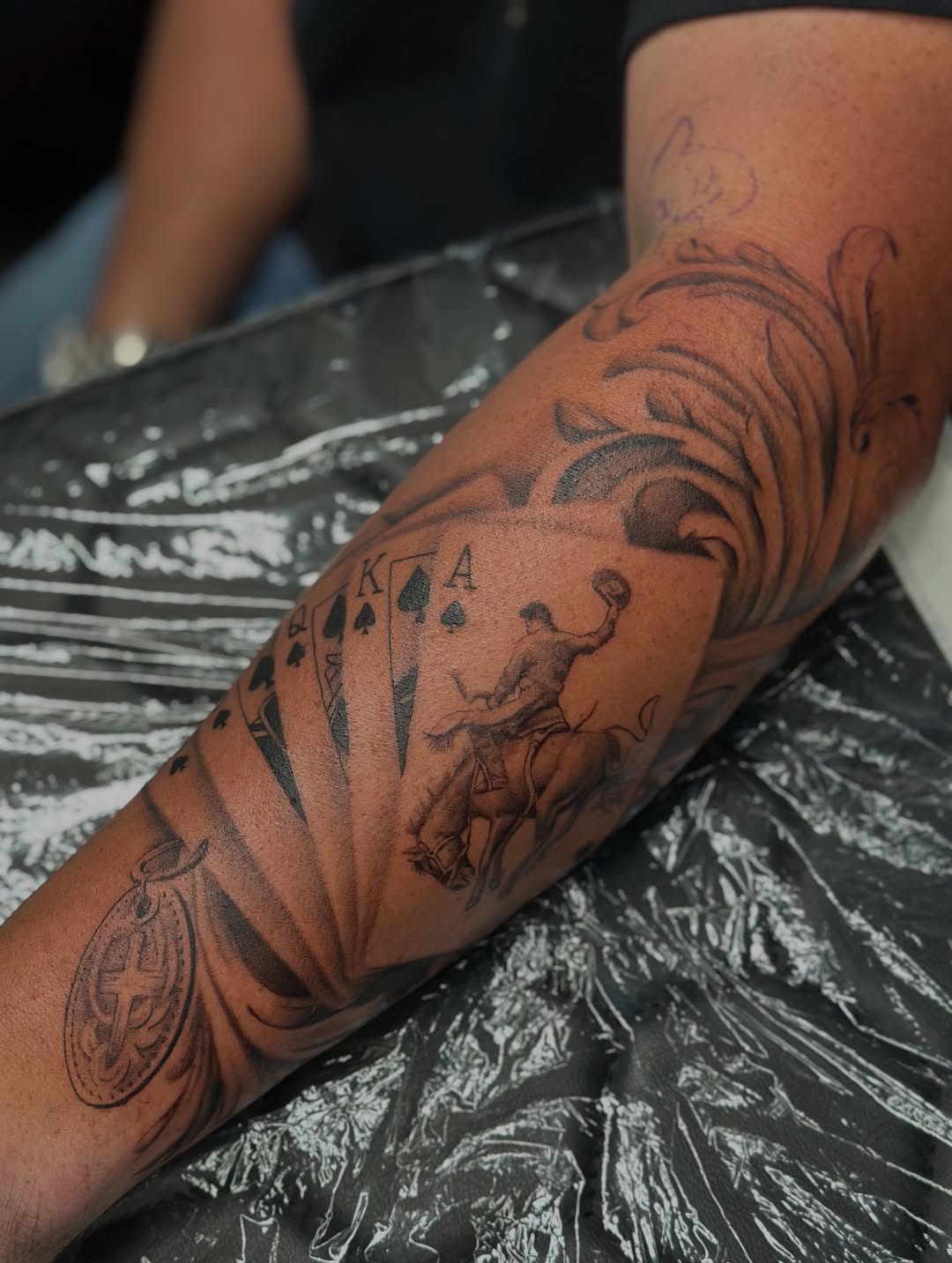 Tattoo by @tattooz_by_trent — black_and_grey, realism