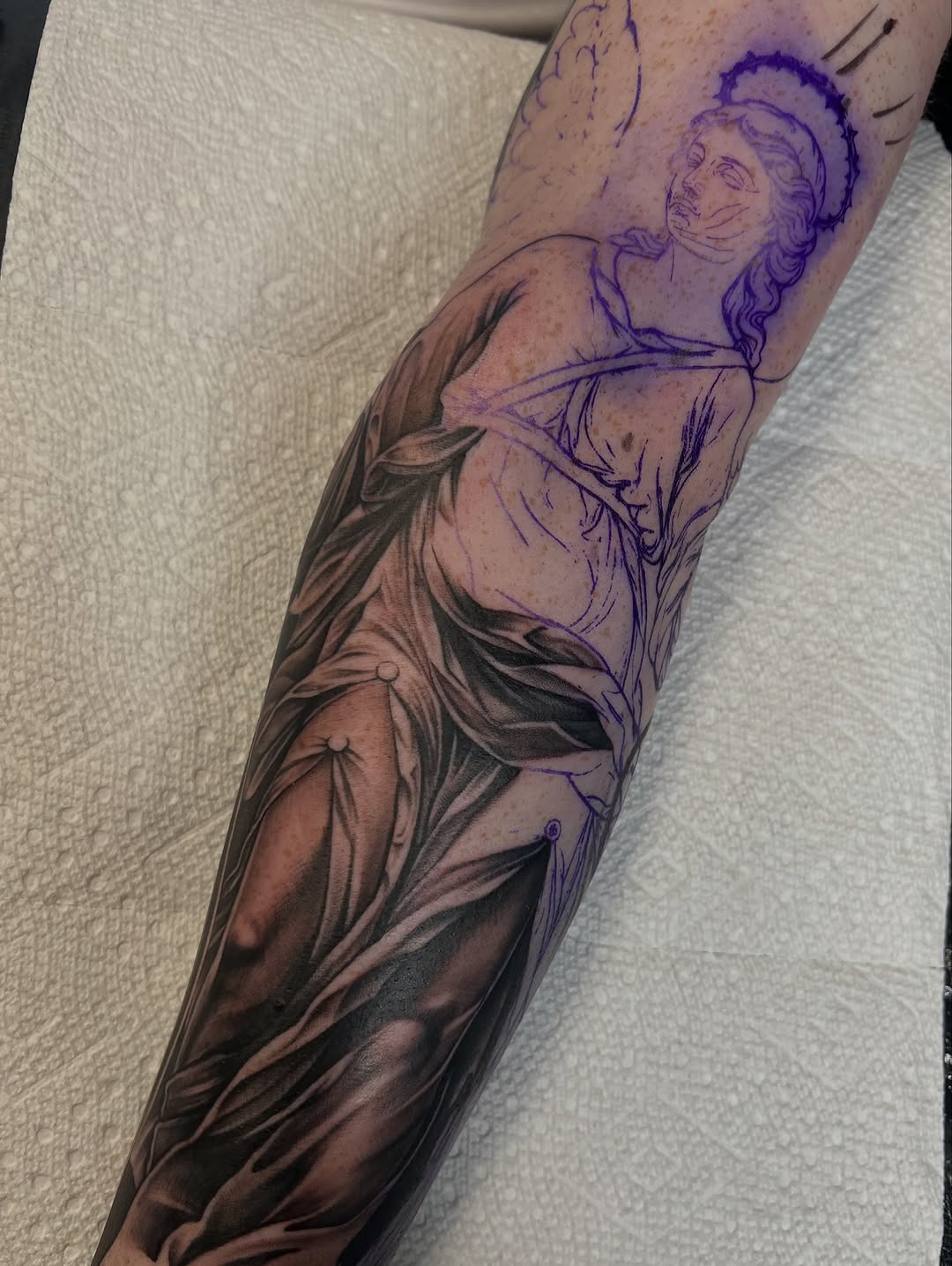 Tattoo by @donhugotattoo โ realism, black_and_grey