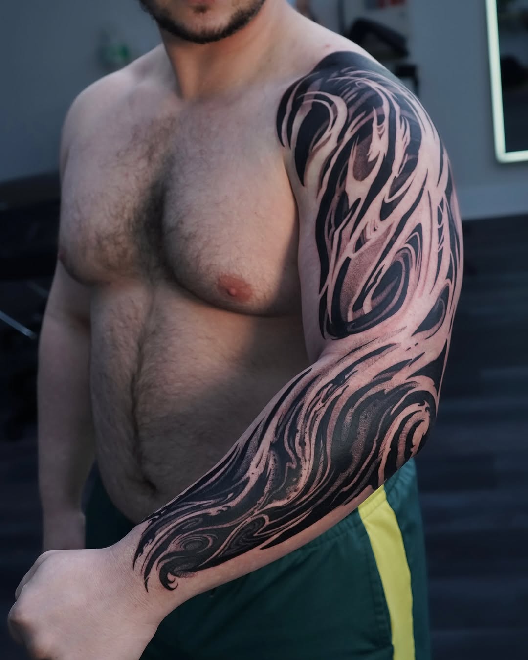 Tattoo by @volta.black — blackwork, black_and_grey