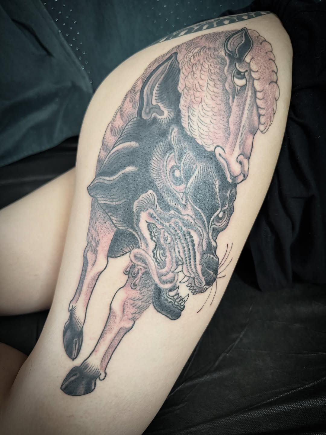 Tattoo by @ladywilson.tattoo โ black_and_grey, realism